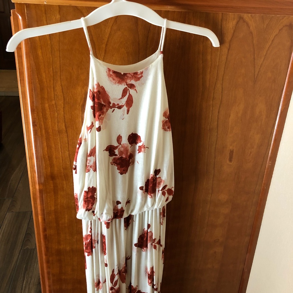 Floor Length Lush Floral Maxi Dress